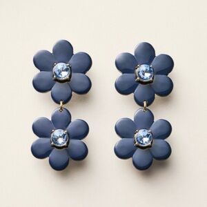 Kate Spade x Target Elegant Blue Floral Linear Earrings